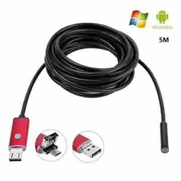 qmssic 8 mm Objektiv Micro USB Endoskop Inspektion Endoskop Kamera Schlange Kameras Helligkeit für Android Handy (mit OTG und UVC-Funktion)/PC/MAC, 2.0 Megapixel Wasserdicht