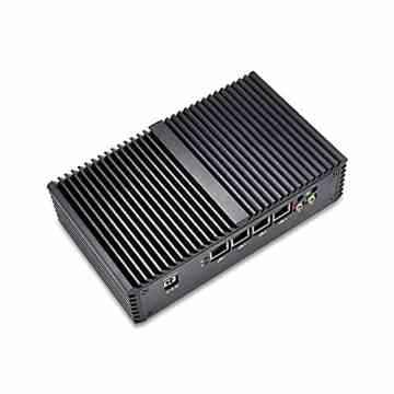 Qotom-Q355G4 Intel i5-5250U Mini PC Box Fanless Desktop PC Host with I5 HD Graphics 6000 Dual Core (8GB DDR3 RAM, 512GB mSATA SSD, 300M WIFi, Bluetooth) -
