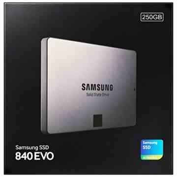 Samsung MZ-7TE250BW Serie 840 EVO Basic interne SSD (6,3 cm (2,5 Zoll), 250GB, 512MB Cache, SATA III) metallic silber -