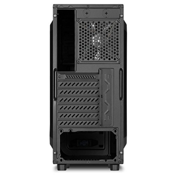 Sharkoon VG4-W Rot PC-Gehäuse mit Window Kit (2x USB 3.0, 2x USB 2.0, ATX) schwarz/rot -