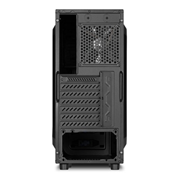 Sharkoon VG5-W PC-Gehäuse (Schnellverschlüsse, 2x 120-mm-LED-Lüfter vorinstalliert, USB 3.0) schwarz -