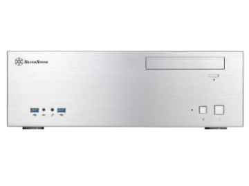 SilverStone SST-GD04S USB 3.0 – Grandia HTPC Micro-ATX Computer-Gehäuse, mit hochleistungsfähigem und geräuscharmem Kühlsystem, silber -