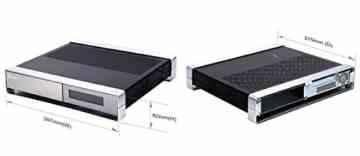 SilverStone SST-ML02B-MXR – Milo Slim HTPC Micro-ATX Geräuscharmes Computer-Gehäuse, schwarz, mit mehrsprachigem LCD -