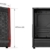 SilverStone SST-RL05BR-W – Red Line Midi Tower ATX Gaming Computer-Gehäuse, mit hochleistungsfähigem und geräuscharmem Kühlsystem, schwarz -