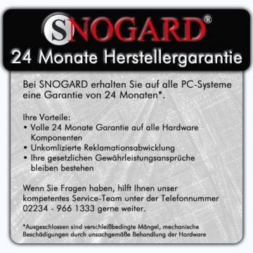 SNOGARD Gamer PC | High End Gaming PC Komplett System | Custom PC Gaming Desktop Computer | Intel i5-7600K,8GB Nvidia Geforce GTX1070, 16GB DDR4 RAM, 480GB SSD + CD/DVD-Rewriter • Spiele Computer -