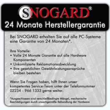 SNOGARD Gaming PC | Intel i5-7600K,6GB Nvidia Geforce GTX1060 OC, 16GB DDR4 RAM, 240GB SSD + CD/DVD-Rewriter | Gamer PC Komplett System | Custom PC Gaming Desktop Computer | Spiele Computer -