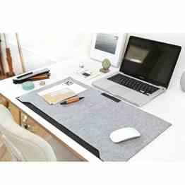 sztara Multifunktional Filz Schreibunterlage Laotop Schlüssel Board Maus Pad Tisch Organizer für Home Office Laptops/Desktops grau
