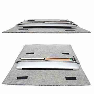 Te-Rich 13 Zoll Macbook Air/ Pro Retina Filz Hülle iPad Pro 12,9 Zoll Sleeve Laptop-Hülle Notebooktasche für MacBook 13-13,3 Zoll -