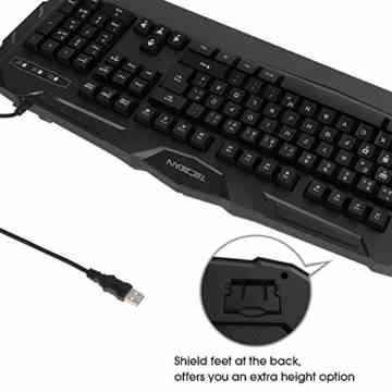 TEC.BEAN Regenbogen Beleuchtete Verdrahtete Büro Gaming Tastatur -