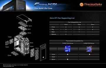 Thermaltake CA-1B6-00F1WN-00 Core V71 Full-Tower PC-Gehäuse (ATX, micro-ATX, 2x 5,25 externe, 8x 3,5 interne, 2x USB 2.0, 2x USB 3.0) schwarz -