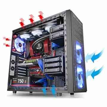 Thermaltake CA-1C9-00M1WN-00 Versa H34 PC-Gehäuse (mit Sichtfenster, 2 x USB 3.0, PS/2, Midi Tower, ATX) schwarz -