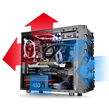 Thermaltake Versa H13 PC-Gehäuse mit Fenster schwarz -