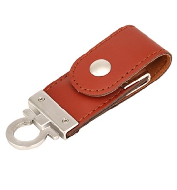 Tonsee USB 2.0 Leather Flash Memory Stick Storage U Disk,Braun -
