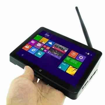 TV Box Style Pipo X8 Dual OS Mini PC + 7.0 inch Tablet, Windows 10 & Android 4.4.4, Intel Z3736 F Up To 1.83 GHz Quad Core, RAM: 2 GB, ROM: 32 GB, unterstützt WiFi/LAN/BT4.0/HDMI (Black) -