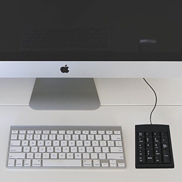 USB Numeric Keypad, Kany bewegliche dünne Minizahl-Auflage-Tastatur-Tastatur-volle Größe 19 Schlüssel für Laptop-Schreibtisch-Computer-Notizbuch PC, große Druck-Buchstaben -