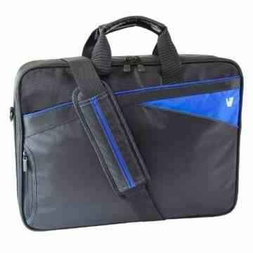 V7 CCD1-BLU-9E Edge Frontloader Notebook Tasche bis 40,9cm (16,1 Zoll) schwarz / blau -
