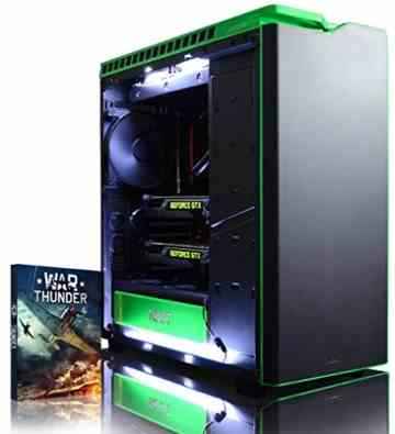 VIBOX Legend 36 Gaming PC – 4,0GHz Intel i7 8-Core CPU, 2x GTX 1080, leistungsfähig, Wassergekühlter Desktop Gamer Computer mit 2 Spielgutscheine (Inklusive For Honor Code), Windows 10, Weiß Innenbeleuchtung, lebenslange Garantie* (3,2GHz (4,0GHz Turbo) Superschneller Intel i7 6900K Acht 8-Core Prozessor CPU, 2x Dual SLI Nvidia GeForce GTX 1080 8GB Grafikkarten, 32GB DDR4 3000MHz RAM, 500GB SSD, 3TB Festplatte, Corsair H100i GTX Wasserkühler, Corsair RM1000 Netzteil, NZXT H440 Gehäuse) -