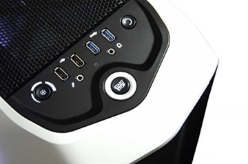 VIBOX Rapture XR780-420 Komplett-PC Paket Gaming PC – 4,0GHz i7 10-Core Prozessor, GTX 1080, leistungsfähig, Wassergekühlter Desktop Gamer Computer mit 2 Spielgutscheine (Inklusive For Honor Code), 3x Dreifach 27″ Monitor, Roccat Tastatur, Gamer Mouse, Windows 10, lebenslange Garantie* (3,0GHz (4,0GHz Turbo) Intel i7 6950X Extreme Broadwell 10-Core Prozessor, MSI NVIDIA GeForce GTX 1080 8GB ARMOR Grafikkarte, 64GB HyperX DDR4 2133MHz RAM, Samsung 1TB SSD, Corsair H100i GTX Wasserkühler) -