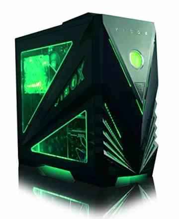 VIBOX Venom 2 Gaming PC – 3,9GHz Intel i5 Quad Core CPU, Geforce GTX 1060, leistungsfähig, Hochleistung, Desktop Gamer Computer mit Spielgutschein, Grün Innenbeleuchtung, lebenslange Garantie* (3,5GHz (3,9GHz Turbo) Superschneller Intel I5 6600K 4-Core Skylake Prozessor CPU, Nvidia GeForce GTX 1060 3GB Grafikkarte, 16GB DDR4 2133MHz RAM, 1TB (1000GB) SATA III HDD 7200rpm Festplatte, 85+ Netzteil, Vibox Predator grünes Gaming Gehäuse, Intel LGA1151 Mainboard, Ohne Windows Betriebssystem) -