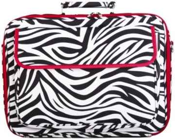 World Traveler 15-inch Zebra Print with Red Trim Laptop Bag by World Traveler -