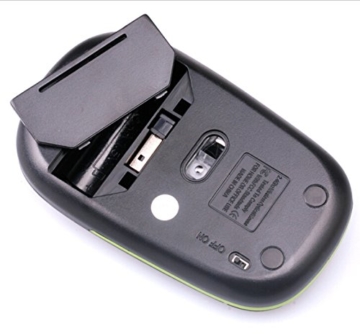 YOKIRIN Mini Dünne Schnurlos Maus Wireless Mouse 2.4G Tasten Optische Mäuse mit USB Nano Empfänger Für PC Laptop iMac Macbook Microsoft Pro, Office Home -