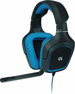 Logitech G430 Gaming Kopfhörer (Dolby 7.1-Surround-Sound für PC und PS4) blau -