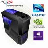 PC24 Gaming PC | Intel i7-7700K @4x4,50GHz | nVidia GF GTX 1080 mit 8GB RAM | 16GB DDR4 PC2133 RAM | Gigabyte GA-Z170X-Gaming 5 Mainboard | 600Watt 80+ ATX Netzteil | Windows 10 Pro | i7 Gamer PC -