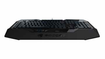 Roccat Isku Illuminated Gaming Tastatur (DE-Layout, blaue Tastenbeleuchtung, 36 Makrotasten inkl. 3 Thumbster-Tasten) schwarz -